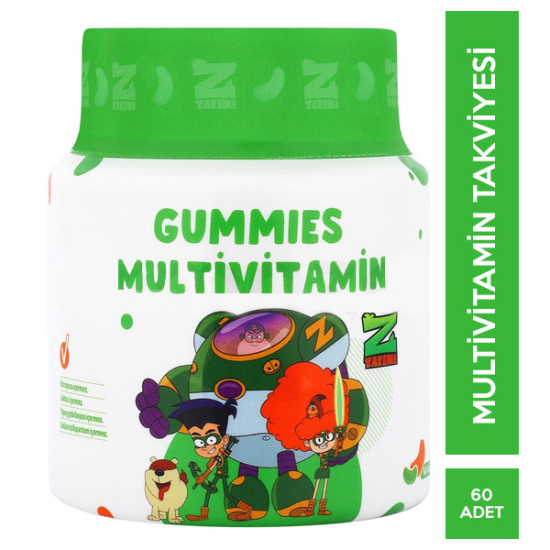 Vitago Kids Premium Z Takımı Gummies Multivitamin Multimineral İçeren Çiğnenebilir Form 60 - 1