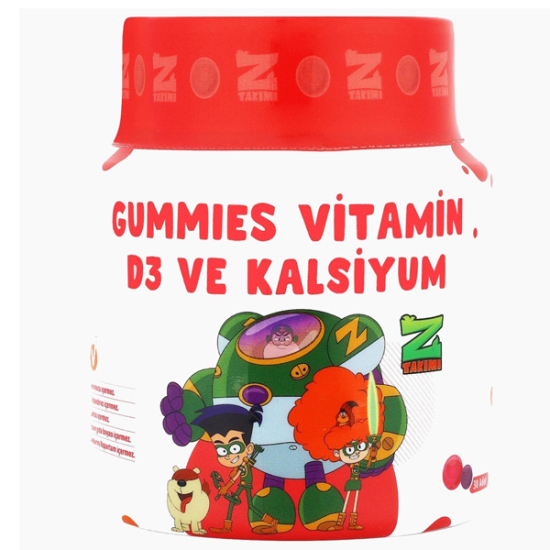 Vitago Kids Vitamin D3 Kalsiyum 30 Gummies Z Takımı - 1