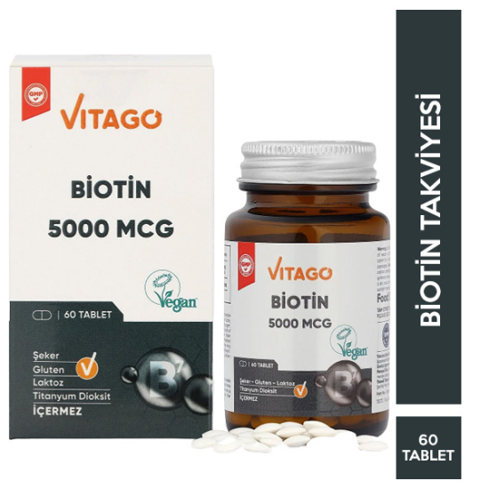 Vitago Premium Biotin 5000 mcg 60 Tablet - 1