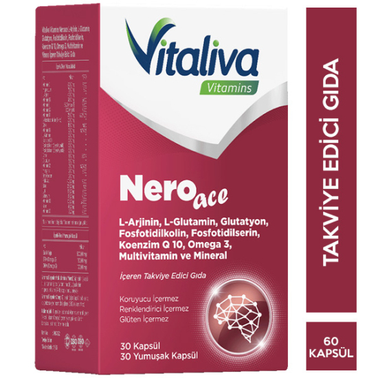 Vitaliva Vitamins Nero Ace 30 Kapsül 30 Yumuşak Kapsül - 1