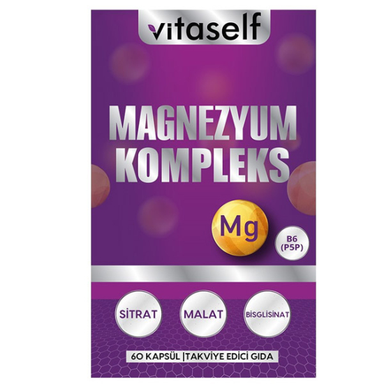 Vitaself Magnezyum Kompleks Vitamin B6 60 Kapsül - 1