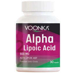 Voonka Alpha Lipoic Acid 600mg 30 Kapsül Gıda Takviyesi - Voonka