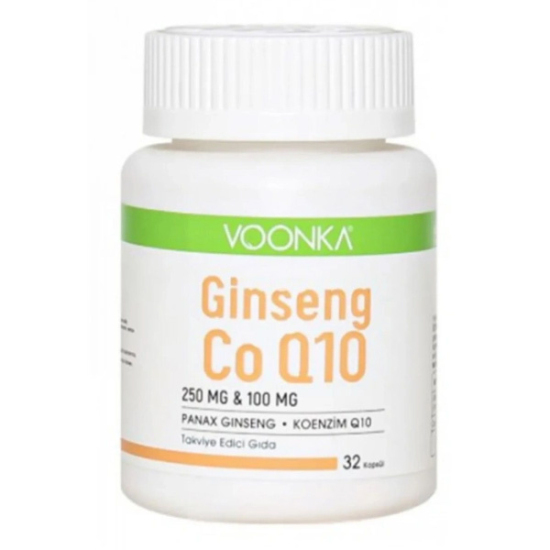 Voonka Ginseng Koenzim Q10 32 Kapsül Gıda Takviyesi - 1