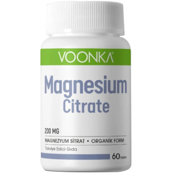 Voonka Magnesium Citrate 60 Kapsül Magnezyum Takviyesi - 1