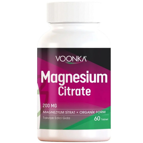 Voonka Magnesium Citrate 60 Kapsül Magnezyum Takviyesi - 1