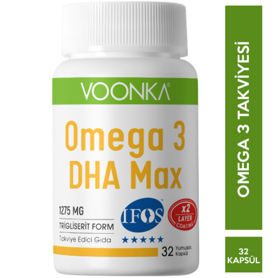 Voonka Omega 3 DHA Max Takviye Edici Gıda 32 Yumuşak Kapsül - 1
