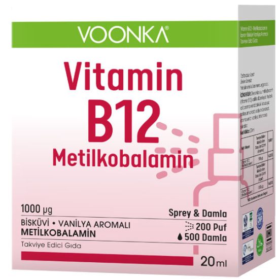 Voonka Vitamin B12 Sprey Damla 20 ML - 1