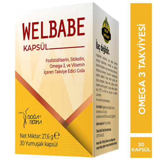 Welbabe 30 Kapsül Omega 3 Takviyesi - 1