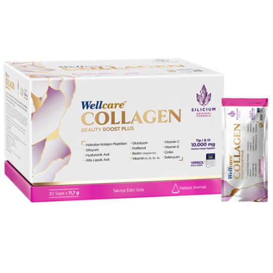 Wellcare Collagen Beauty Boost Plus 10.000 mg Karpuz Aromalı 30 Saşe - 1