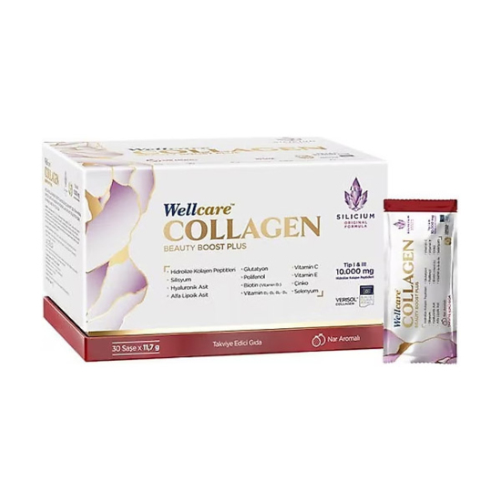 Wellcare Collagen Beauty Boost Plus 10000 mg Nar Aromalı 30 Saşe - 1