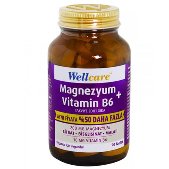 Wellcare Magnezyum B6 Vitamini 90 Tablet - 1