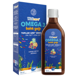Wellcare Omega 3 Fish Oil 150 ML Karışık Meyve Aromalı Balık Yağı - Wellcare