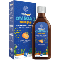 Wellcare Omega 3 Fish Oil 150 ML Mandalina Aromalı - Wellcare