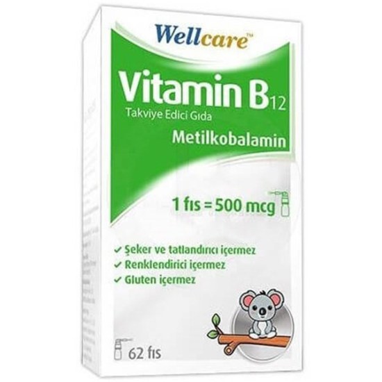 Wellcare Vitamin B12 500 Mcg Sprey 5 ML Takviye Edici Gıda - 1