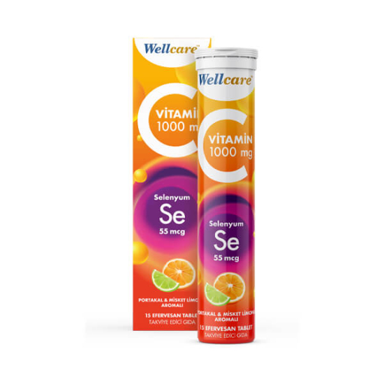 Wellcare Vitamin C Selenyum 15 Efervesan Tablet - 1
