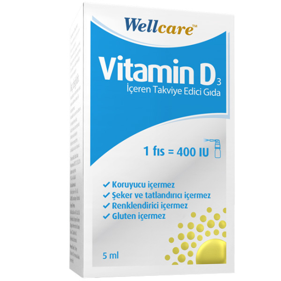 Wellcare Vitamin D3 400 IU 5 ML Sprey - 1