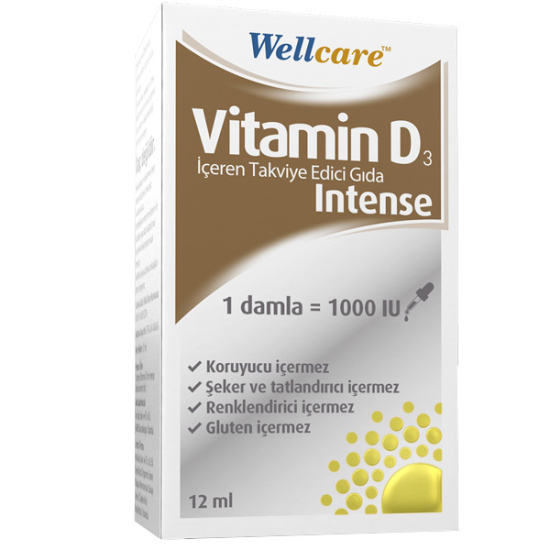 Wellcare Vitamin D3 Intense 1000 IU 12 ML Damla - 1