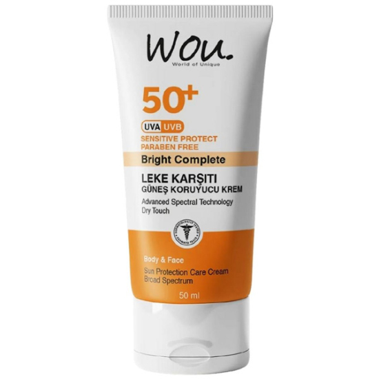 Wou Leke Karşıtı Yüksek Koruma Güneş Kremi SPF50+ 50 ml - 1