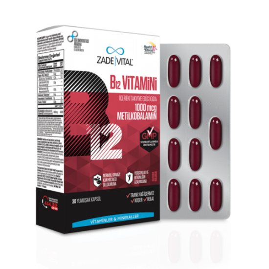 Zade Vital B12 Vitamini 1000 mcg 30 Kapsül - 1