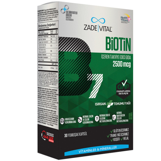 Zade Vital Biotin 2500 Mcg 30 Kapsül - 2