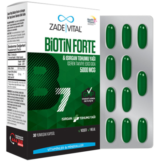 Zade Vital Biotin Forte 5000 Mcg 30 Kapsül - 1