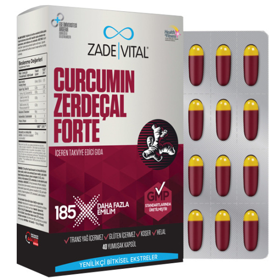 Zade Vital Curcumin Forte 1000 mg 40 Kapsül - 1