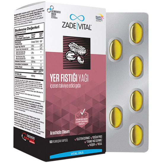 Zade Vital Fistik Yagi 800 mg 60 Yumusak Kapsül - 1