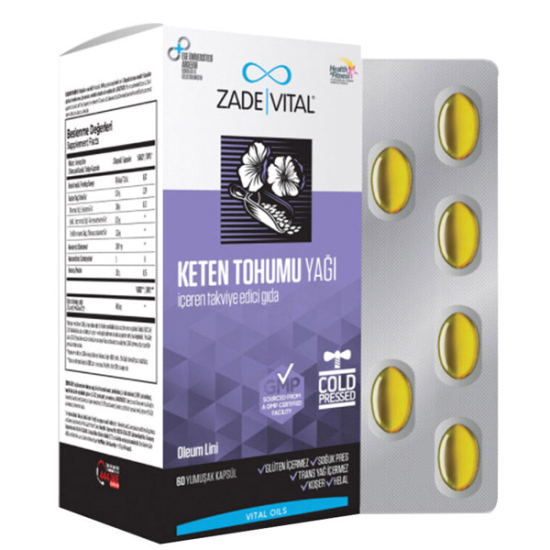 Zade Vital Keten Tohumu Yagi 60 Yumusak Kapsül - 1
