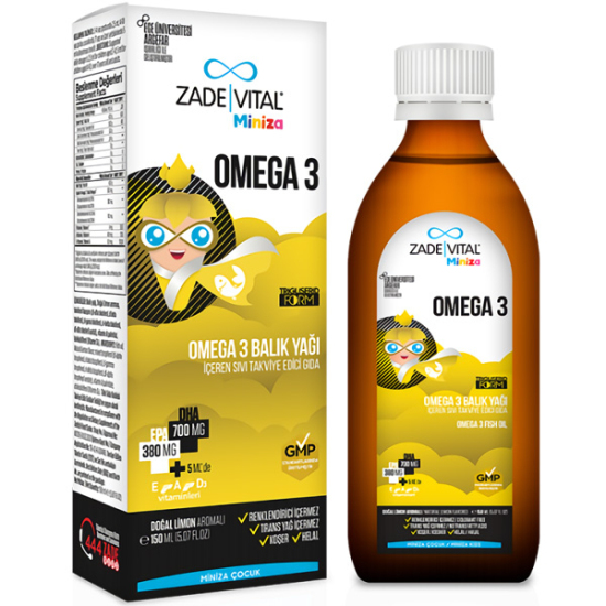Zade Vital Miniza Omega 3 Balık Yağı 150 ML - 2