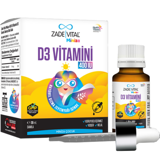 Zade Vital Miniza Vitamin D3 400 IU 20 ML - 1
