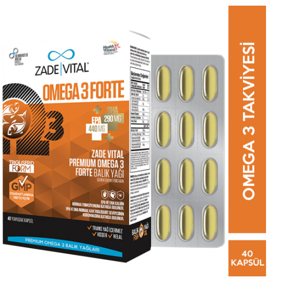 Zade Vital Omega 3 Forte 40 Kapsül - 1