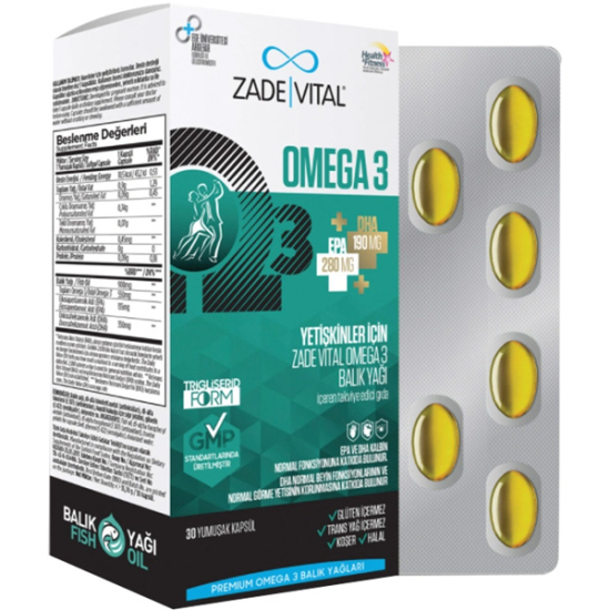 Zade Vital Premium Omega 3 Balık Yağ 30 Kapsül - 2