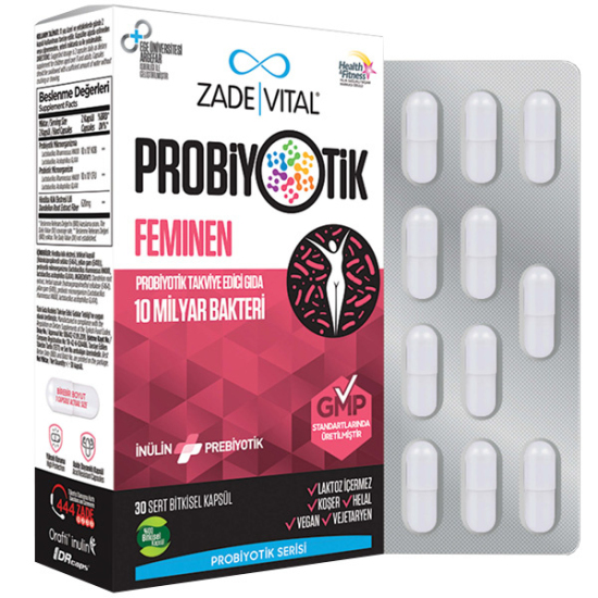 Zade Vital Probiotics Feminen 30 Kapsül - 1