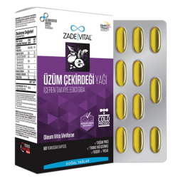 Zade Vital Üzüm Çekirdeği Yağı 500 mg 60 Kapsül - Zade Vital
