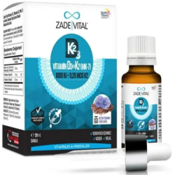 Zade Vital Vitamin D3 K2 1000 IU Damla 20 ML - Zade Vital