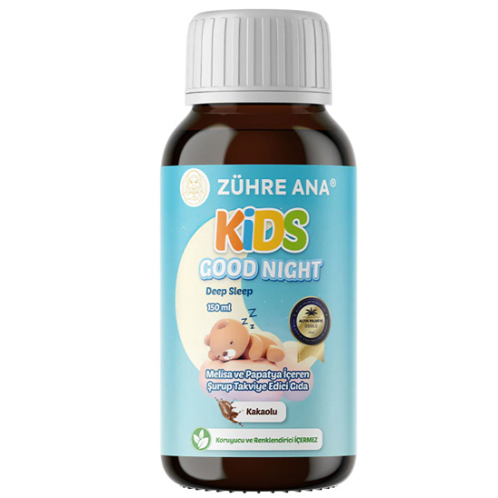 Zühre Ana Kids Good Night Melisa ve Papatya İçeren Vitamin Katkılı Kakaolu Şurup 150 ml - 1