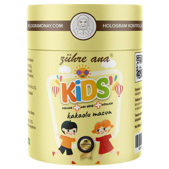 Zühre Ana Kids Pekmez Arı Sütü Vitamin Kakaolu Macun 240 ml - 1